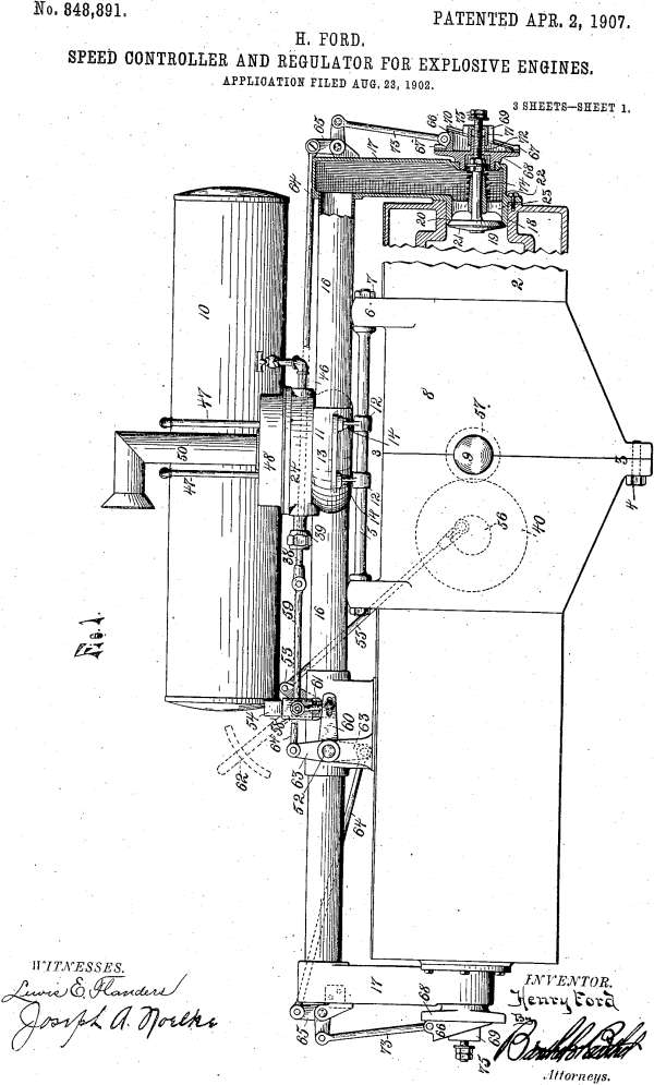 Ford's Fuel Injected Engine Drawing (large)